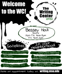 Poster for MSU's Writing Center